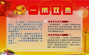 一岗双责工作报告5篇